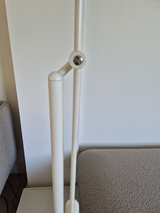 Vintage white metal Floor light Hustadt-Leuchten 80s – Hustadt Leuchten (photo 12 of 12)