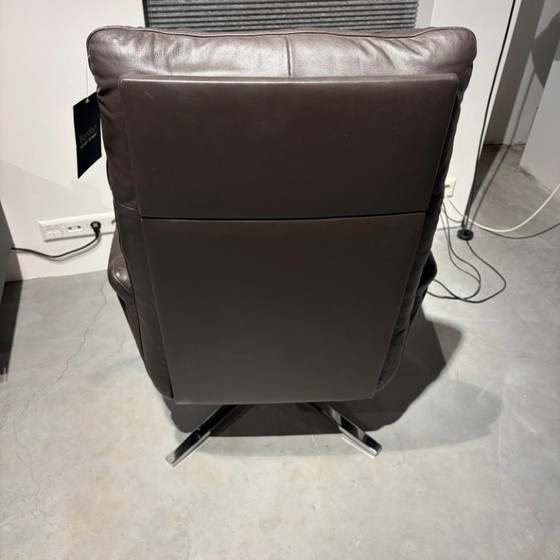 FSM Shelby FM-111 Adjustable recliner chair, Leather, Chrome, Brown (photo 3 of 6)