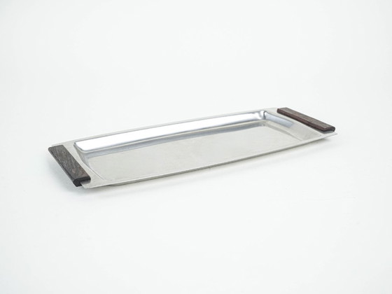 Image 1 of Plateau en acier inoxydable, design danois, années 1970, fabriqué au Danemark