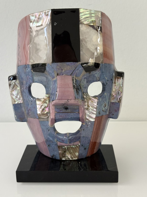 Image 1 of Aztec mask with natural stone