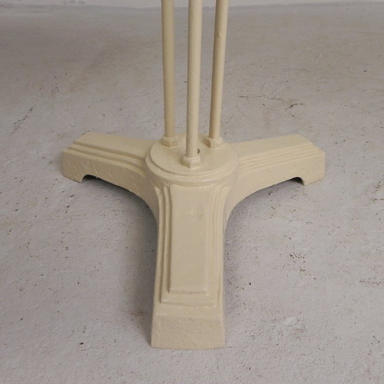 Bistro table with cast iron legs and round steel top, 1930s – Dining tables (photo 5 of 22)