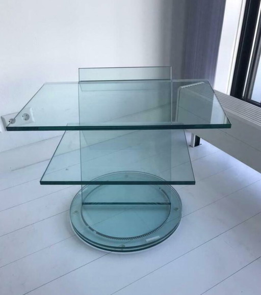 Tavolino porta TV in vetro di design
