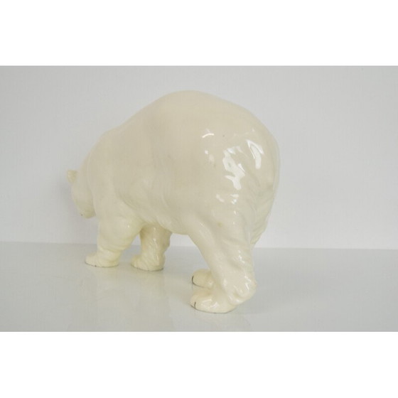 Image 1 of Vintage porcelain polar bear sculpture for Royal Dux, Czechoslovakia 1925s