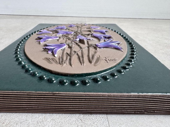 2x Jie Gantofta Ceramic Tiles With Flowers From Sweden – Wall decoration (photo 11 of 14)
