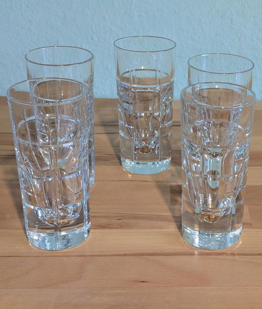 6-er Set, Apereitif, Shot Gläser , Mid - Century – glazen karaffen, Glass