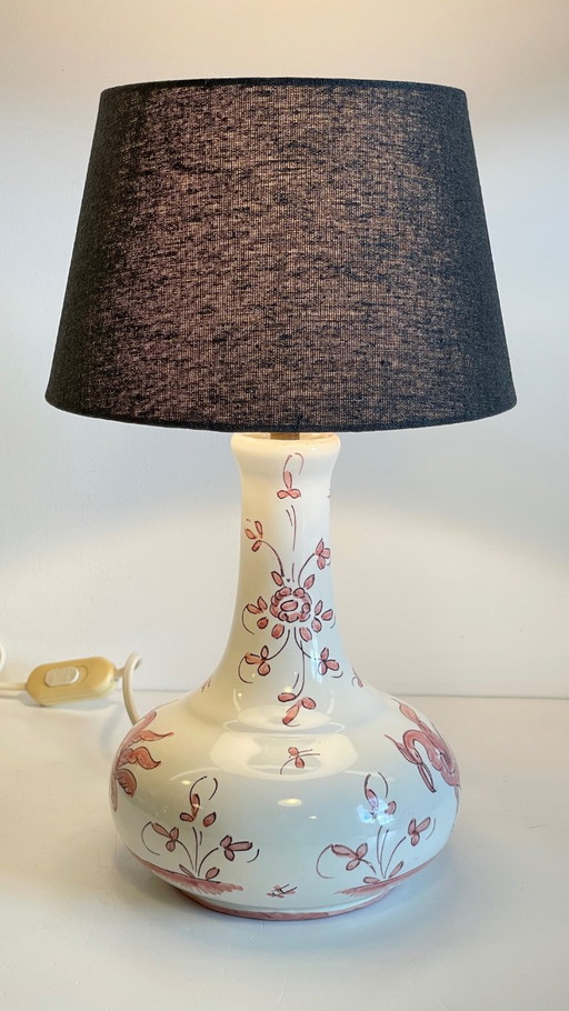 Vintage Du Matet Fayence Lampe, Frankreich – tafellampen, Canvas