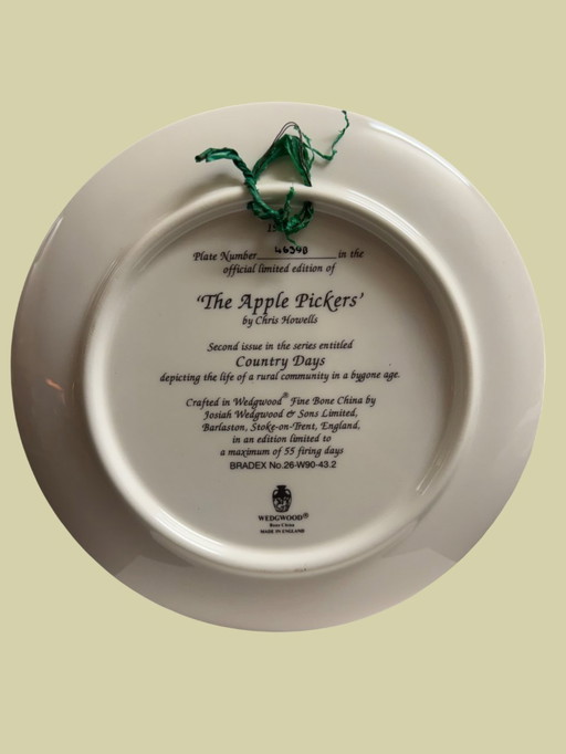 🍎 "I raccoglitori di mele" | Wedgwood Fine Bone China | Chris Howells | Country Days | Edizione limitata