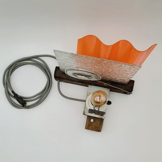 Image 1 of Lampada di upcycling - zoccolo in porcellana e legno antico