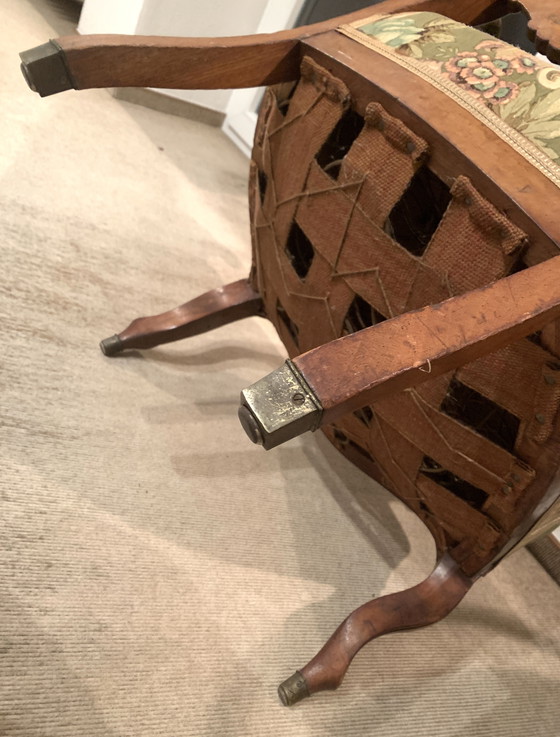 Image 1 of Sedia, poltrona, sedia imbottita, XIX secolo, Luigi Filippo, antica, rococò