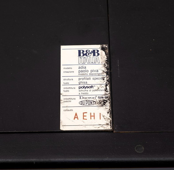 Image 1 of Cama de matrimonio Paolo Piva King-Size de latón y acero "Adia" de B&B, años 80