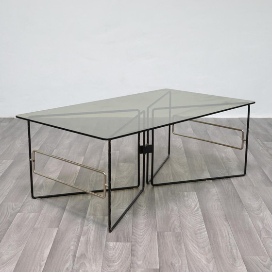 Image 1 of Low Coffee Table Geometric Design 1970s Vintage Modern