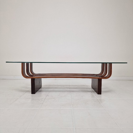 Image 1 of Elegant Mid-Century Teak Coffee Table by James Brown for T.H. Brown 1970's