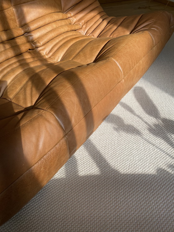 Image 1 of Ligne Roset - Togo - Sofá 3 plazas - Piel marrón coñac