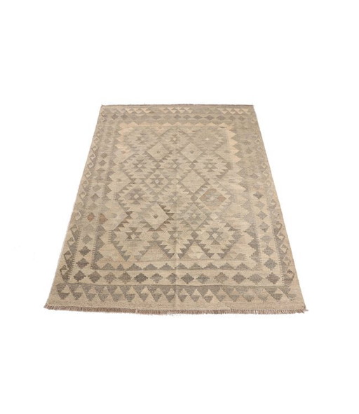 200x145 cm Handgeweven Natural Kelim Wol Tapijt