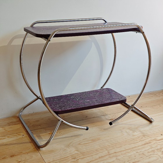 Image 1 of Vintage bijzettafel paars