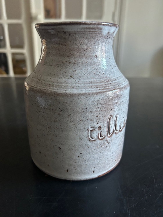 Image 1 of Vaso in ceramica di legno di tiglio realizzato da Jeanne e Norbert Pierlot