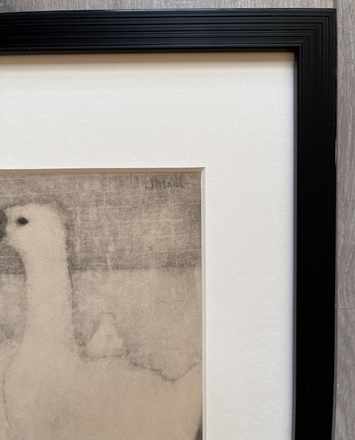 Jan Mankes 1889-1920 / Héliogravure 2 oies 1923