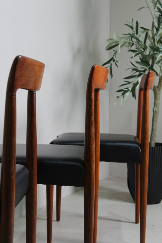 Image 1 of Lot de 3 chaises de salle à manger au design vintage Lübke