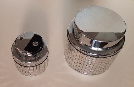 Art Deco Chrome Smoking Set From Erhard & Söhne