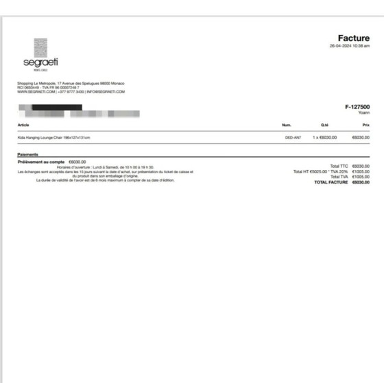 Image 1 of DEDON HÄNGESESSEL KIDA