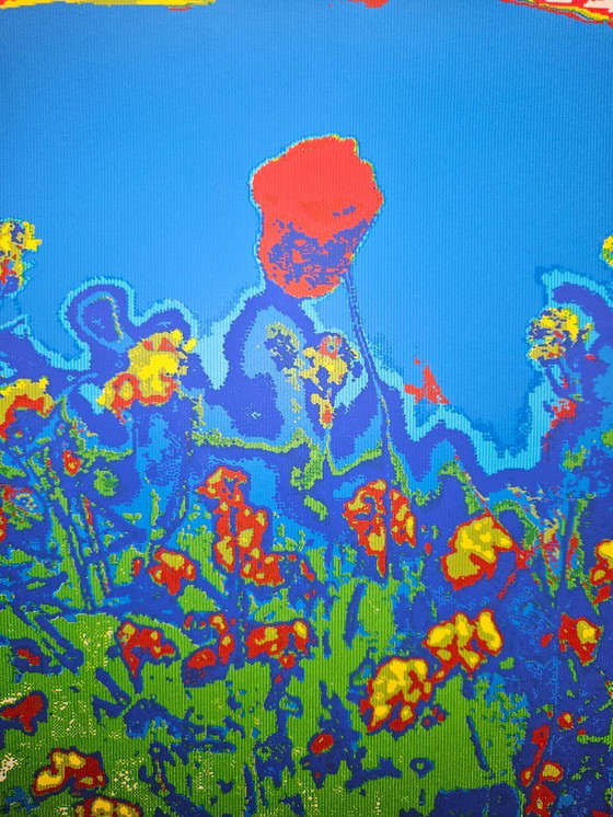 Image 1 of Zeefdruk op dik papier Henk van der Vet tulp