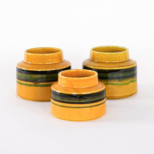Set keramische vazen, Italiaans design, jaren 60, vervaardigd in Italië.