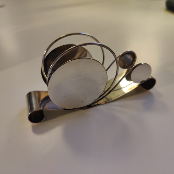 Image 1 of Servilletero plateado WMF de estilo Art Déco, 1970