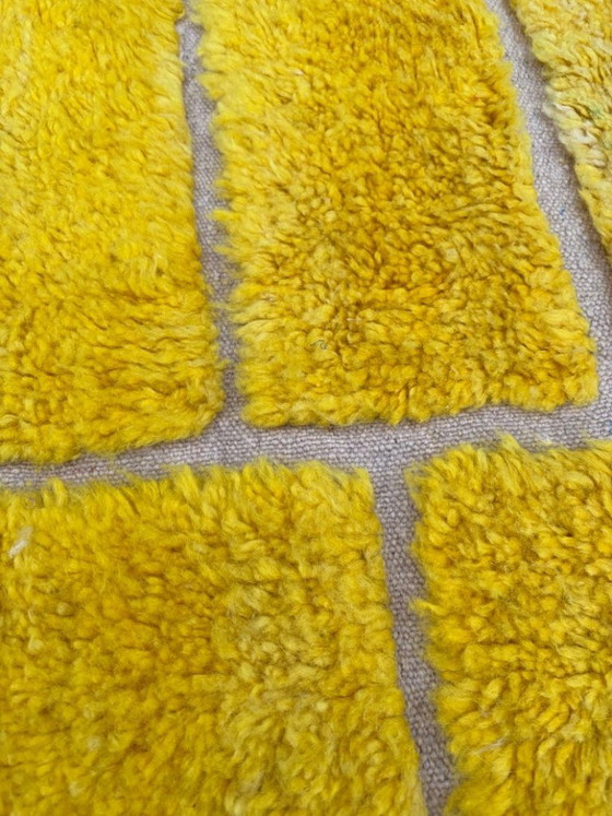 Image 1 of Yellew Moroccan rug, Authentic Moroccan rug, Berber carpet, Genuine Wool rug, Handmade rug, Beni ourain style 3X2m