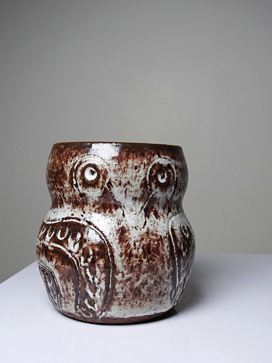 Pot chouette vintage en grès émaillé Alain Granet, Vallauris années 1960-1970 – Objets déco, Ceramic (photo 5 of 9)