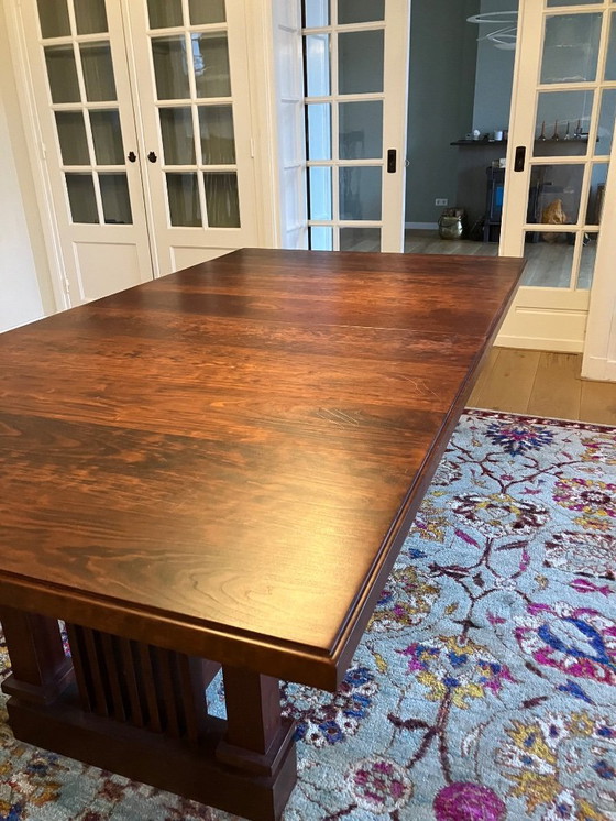 Image 1 of Solid cherry wood dining table and 6 chairs