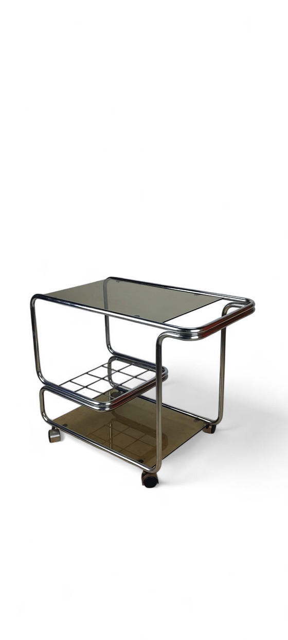 Image 1 of Chariot à boissons de l'ère spatiale à cadre tubulaire 1970