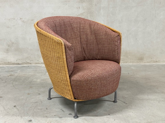 Ligne Roset / Cinna Poltrona Design in Rattan, Thibault Desombre, COME NUOVO, Poltrone, Metallo, Beige (foto 5 di 7)