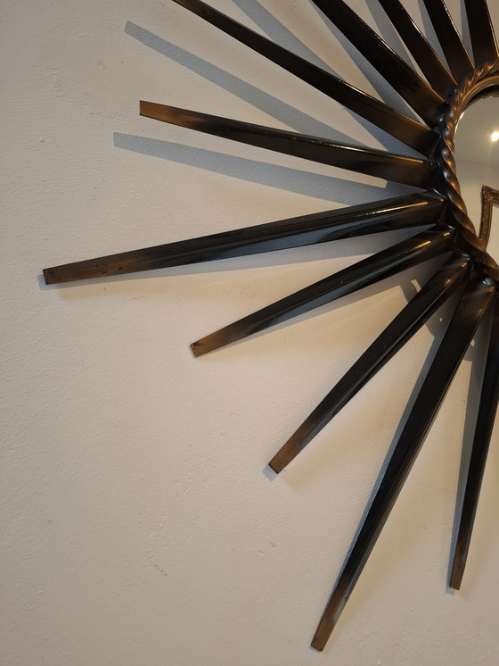 Image 1 of Raro espejo solar Chaty Vallauris de 60 cm firmado en 1950 convexo