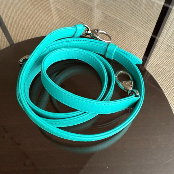 Image 1 of DIOR LADY MINI - CANNAGE LAMMLEDER CYANBLAU SILBERNE BESCHLÄGE VERSTELLBARER RIEMEN