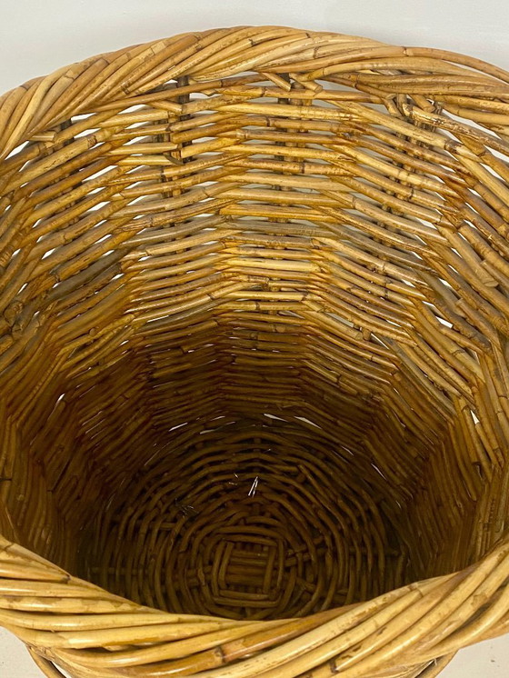 Image 1 of Cestino in rattan vintage extra large - Decorazione retrò