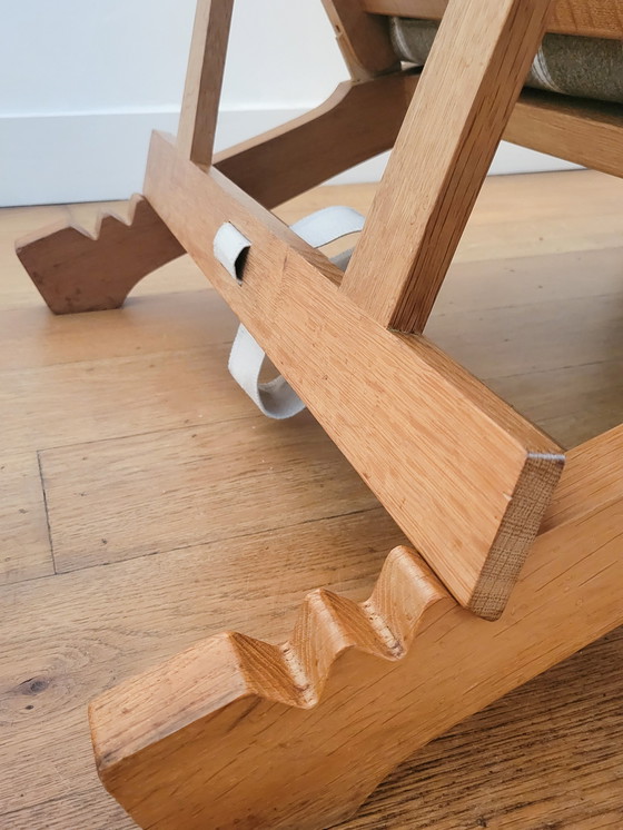 Image 1 of Fauteuil en Voetenbank van Hans J. Wegner voor AP Stolen