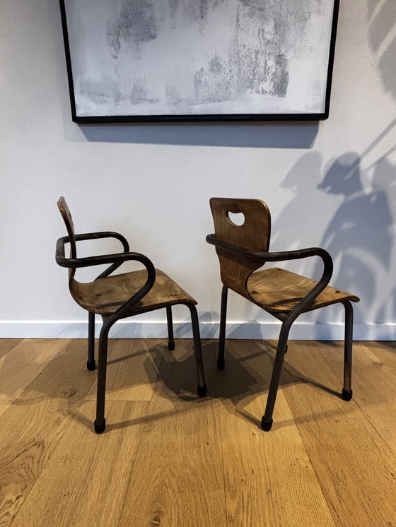 Image 1 of Kleine oude vintage kinderstoeltjes 