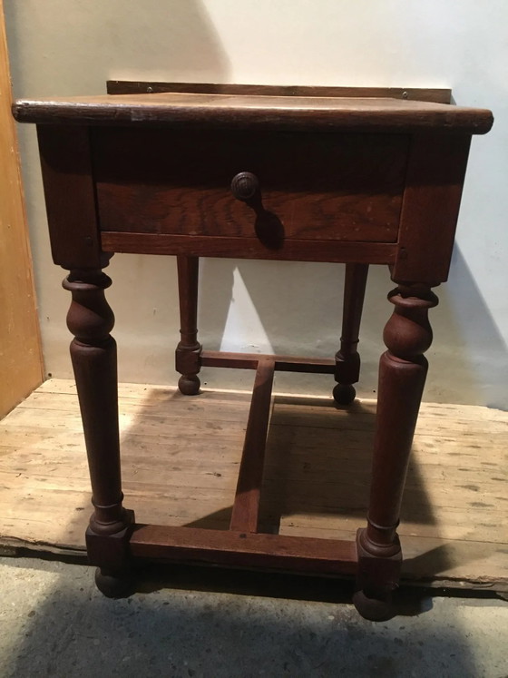 Escritorio rústico de roble con cajón – Mesas auxiliares, Rustic (photo 9 of 10)