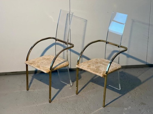 Ensemble de 4 chaises vintage en lucite, 1970