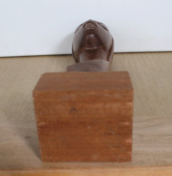 Image 1 of Afrikanische Büste, Holz, Mid-Century-Modernismus, 37 cm hoch