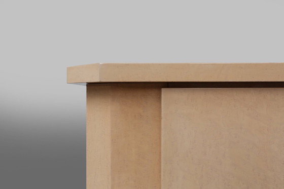 Image 1 of Credenza in legno di radica laccata avorio di Jean Claude Dresse, anni '70