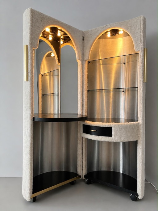 Tocador o coctelería vintage 'Dilly Dally', diseñado por Luigi Massoni para Poltrona Frau en la década de 1970. – kaptafels