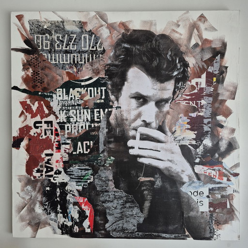 affiches de rue sur toile technique mixte