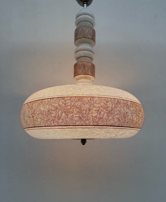 Image 1 of Lampadario in vetro Art Déco dalla Cecoslovacchia