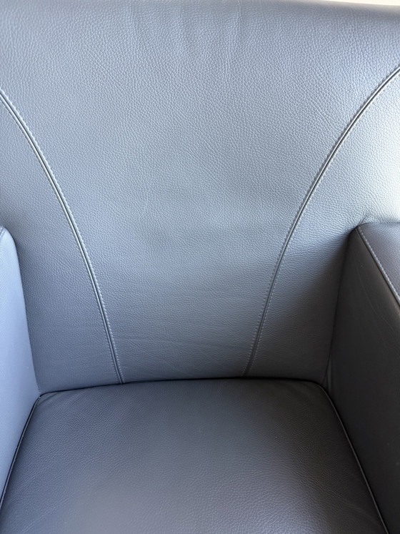 Image 1 of Fauteuil en cuir gris Leolux Dolcinea.