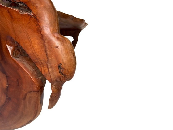 Image 1 of Tree trunk style design table – solid mahogany wood from one piece