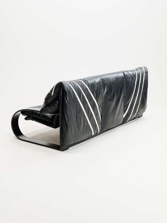 Image 1 of Divano a tre posti in pelle italiana di Coralba, anni '80