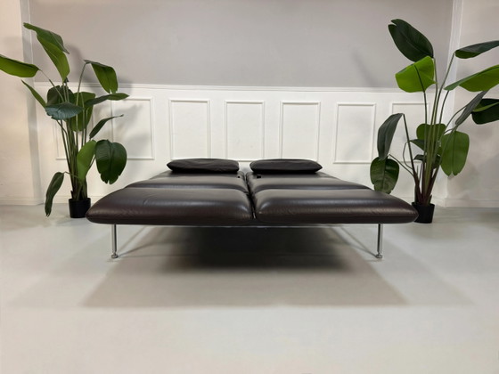Image 1 of Brühl Roro Diseñador Leder Braun Sofá Schlafsofa Sofá