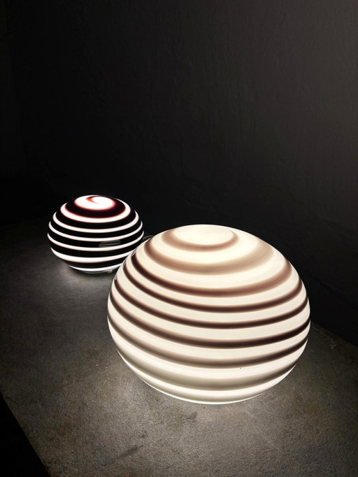 2 ILU di Vetro Zebra tafellampen 