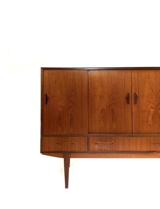 Image 1 of buffet haut/bar vintage danois en teck des années 60